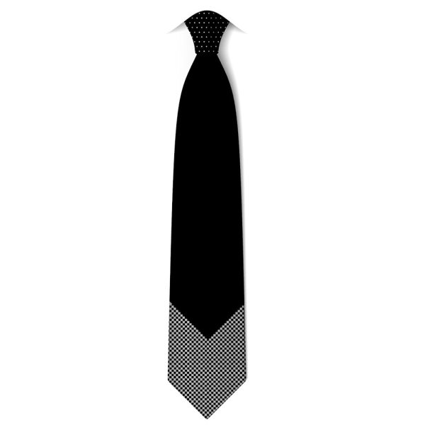 Pure Silk Black Tie- I&G